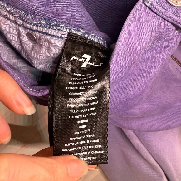 7 For All Mankind Purple Ombre High Rise Straight Leg Jeans, Women’s Size 32 - Picture 14 of 14